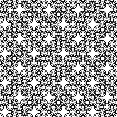 The geometric pattern. Seamless vector background. Black and white texture. Graphic modern pattern.のイラスト素材