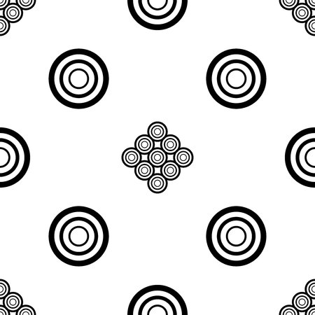 The geometric pattern. Seamless vector background. Black and white texture. Graphic modern pattern.のイラスト素材