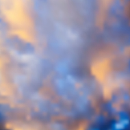 Sunset background, blue sky with orange clouds, vector illustration.のイラスト素材