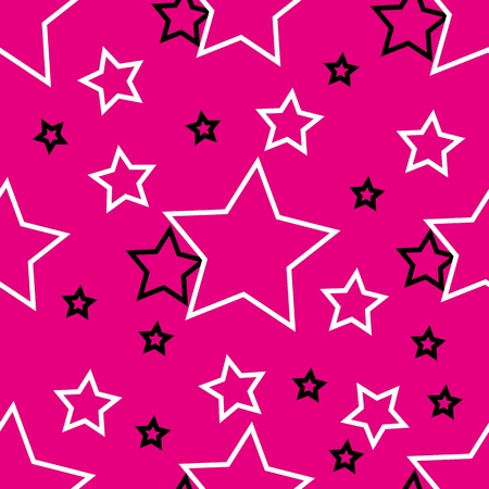 Cute stars seamless pattern. Nursery illustration, good for room decor, wall art, baby shower greeting card, poster, kids apparelのイラスト素材
