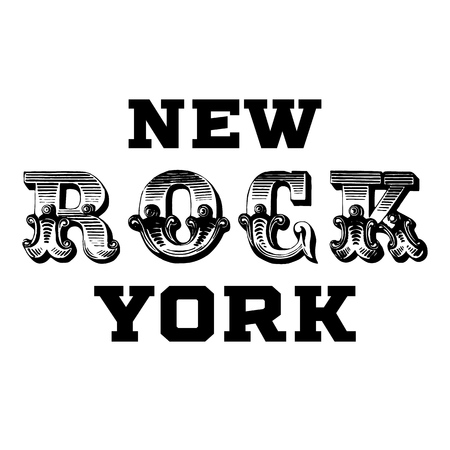 Typographic slogan, tee shirt graphics, vectors, music rock awesomeのイラスト素材