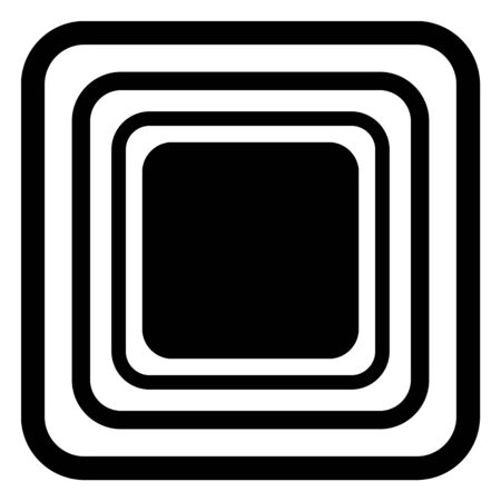 vector rounded rectangle pattern. texture black and white. abstract geometric ornament background.のイラスト素材