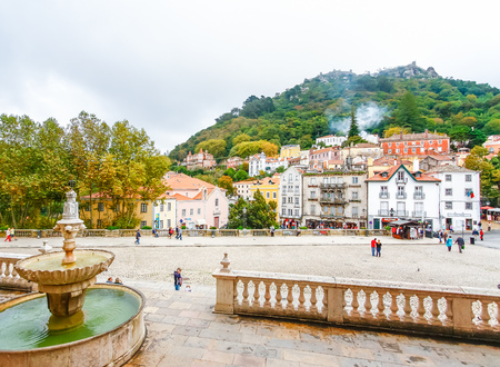 Old city at Sintra National Palace, Sintra,  Portugalのeditorial素材