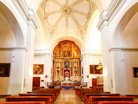 GRANADA,SPAIN - OCTOBER 17,2012 : Church in Alhambra palace, Granada, Spainのeditorial素材