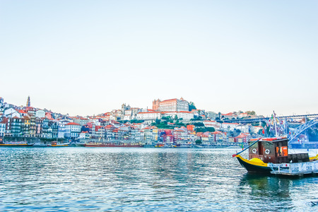PORTO,PORTUGAL - OCTOBER 21,2012 : Cityscape across the Douro River, Porto, Portugalのeditorial素材