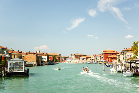 VENICE, ITALY - AUGUST 14,2011 : Murano glass making island, Venice, Italyのeditorial素材
