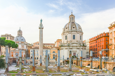 Imperial Forums in Rome, Italyの写真素材