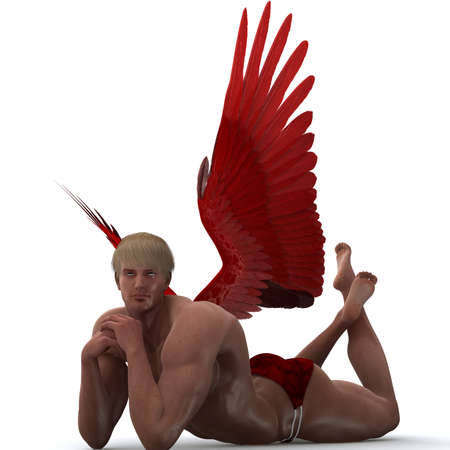 Male Cupid Chillingの写真素材