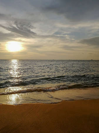 2019. Vietnam. Phu Quoc Island. Beach at sunsetの写真素材