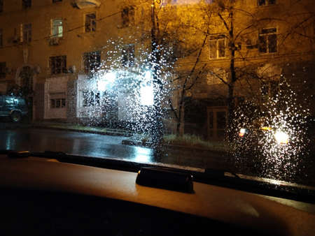 Autumn rain in November 1919. Russia
