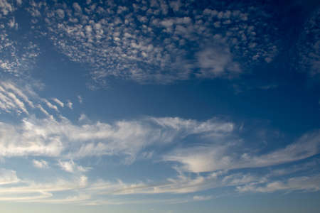 Background. Cirrus clouds in a blue sky