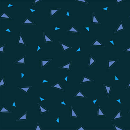 Blue triangles on dark blue background seamless vector illustration pattern for fabrics, textiles, nursery,のイラスト素材