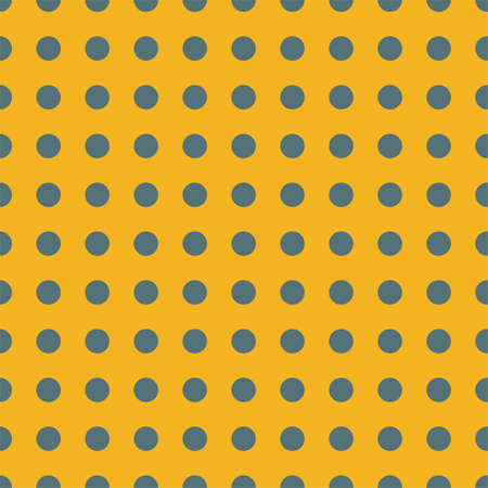 Blue Dots on Yellow background. Seamless design pattern. Vector illustration pattern for fabric, textile, gift wrapping, background, wallpaper, bullet journal, scrapbookingのイラスト素材