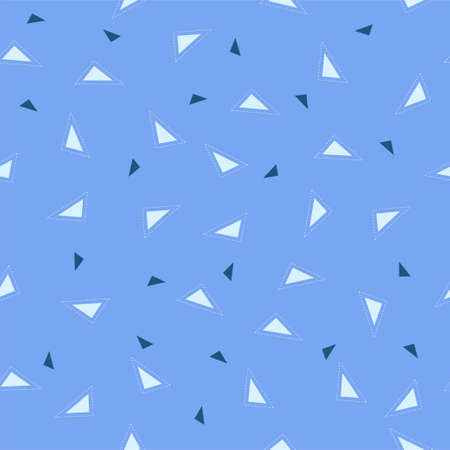 Blue triangles on light blue background seamless vector illustration pattern for fabrics, textiles,...