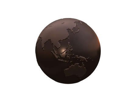 metallic world globe 3dの写真素材