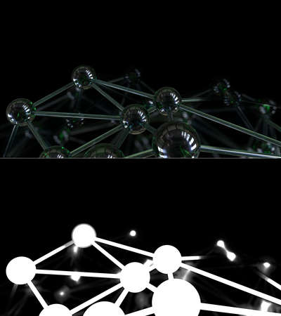 3d illustration of mulecule isolated with alpha channel