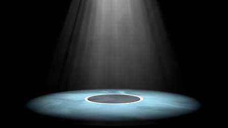 3d illustration of a stage and lightの写真素材