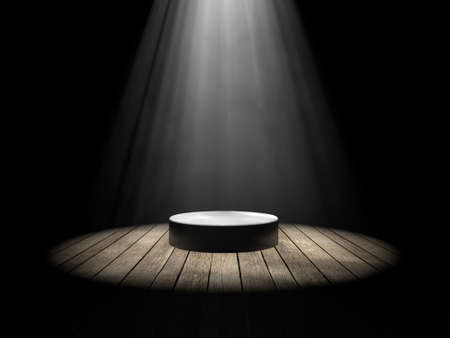 3d illustration of a stage and lightの写真素材