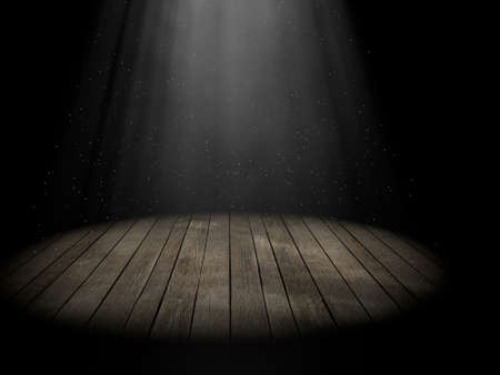 3d illustration of a stage and lightの写真素材