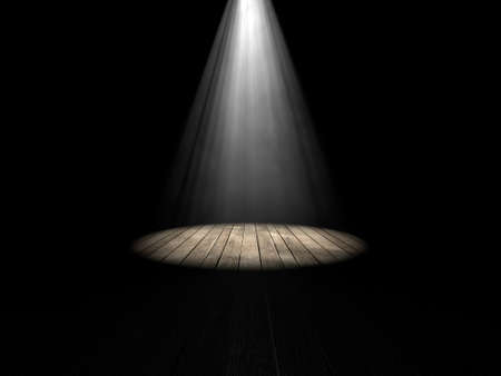 3d illustration of a stage and lightの写真素材