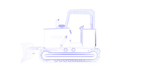 3d rendering of an outlined objectの写真素材