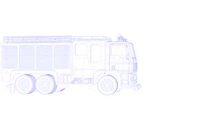 3d rendering of an outlined object