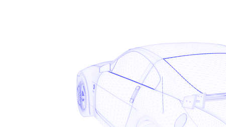 3d rendering of an outlined objectの写真素材