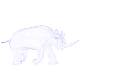 3d rendering of an outlined objectの写真素材