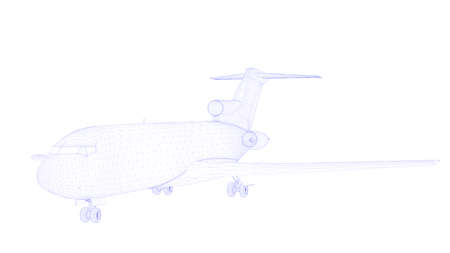 3d rendering of an outlined objectの写真素材