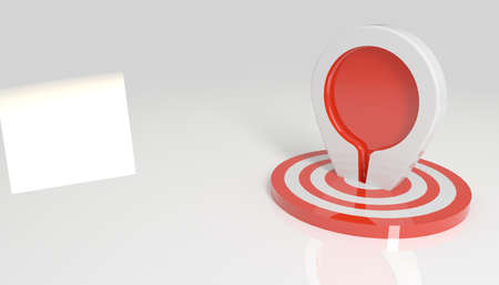 hit the target and be on top concept isolated on white 3d renderingの写真素材