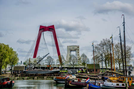 building in Netherlands Europe in the afternoon with a cloudy skyのeditorial素材