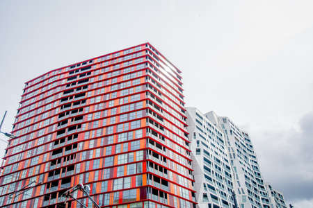 building in Netherlands Europe in the afternoon with a cloudy skyの写真素材