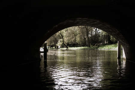 building in Netherlands Europe in the afternoon with a cloudy skyの写真素材