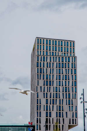 building in Netherlands Europe in the afternoon with a cloudy sky