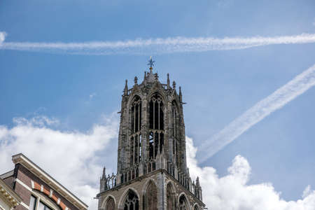 building in Netherlands Europe in the afternoon with a cloudy skyの写真素材