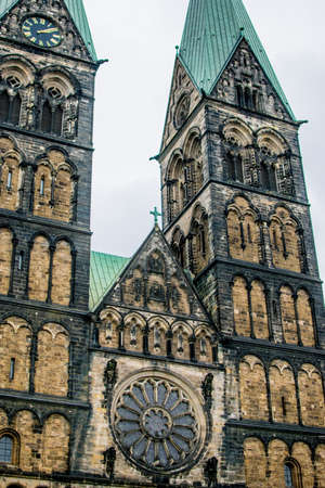 church top with white background in Europeの写真素材