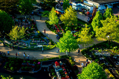 an outdoor park top view with many details