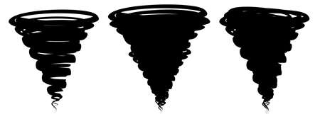 3d rendering of tornado with reflection isolated on whiteの写真素材
