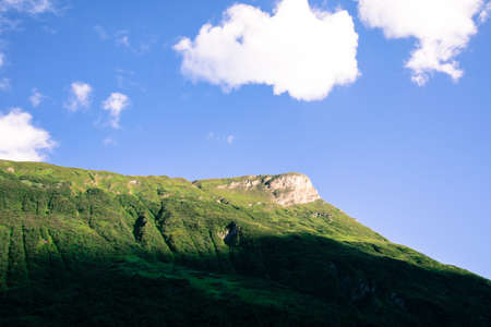 Big green mountain in Europe summer timeの写真素材