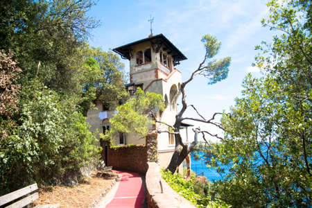 vacation time in Summer with blue water and clear skyの写真素材