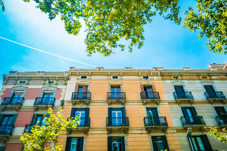 a view in Europe with a building on a sunny dayのeditorial素材