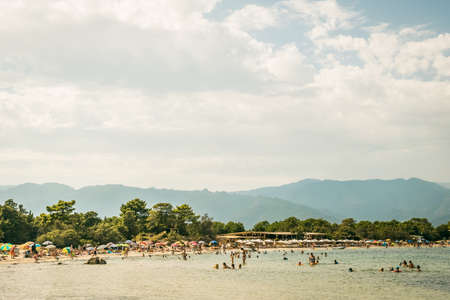 relaxing view with water and natural elements in a sunny day Europeのeditorial素材