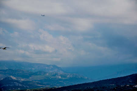 relaxing view with water and natural elements in a sunny day Europeの写真素材
