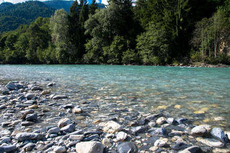relaxing view with water and natural elements in a sunny day Europeの写真素材