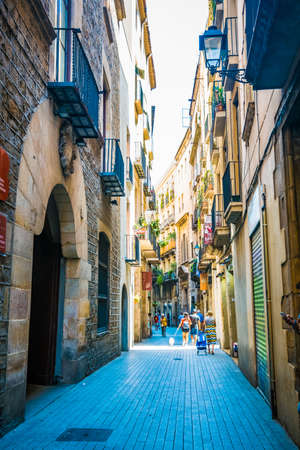 a view in Europe with a building on a sunny dayのeditorial素材