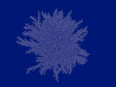 3d rendering of an outlined bush blueprint isolated on blue background