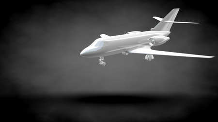 3d rendering of a reflective plane on a dark black backgroundの写真素材