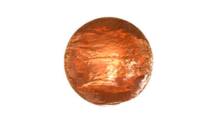 3d rendering of a shpere with structure isolated on a white background
