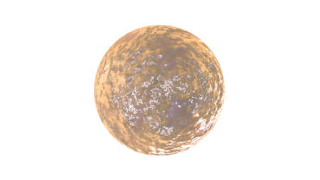 3d rendering of a shpere with structure isolated on a white backgroundの写真素材