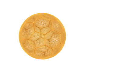 3d rendering of a wired object in yellow on isolated on white backgroundの写真素材